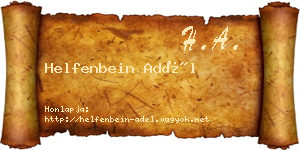 Helfenbein Adél névjegykártya
